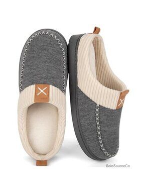 Womens Memory Foam Mocc Cozy Sherpa Lined House Shoes